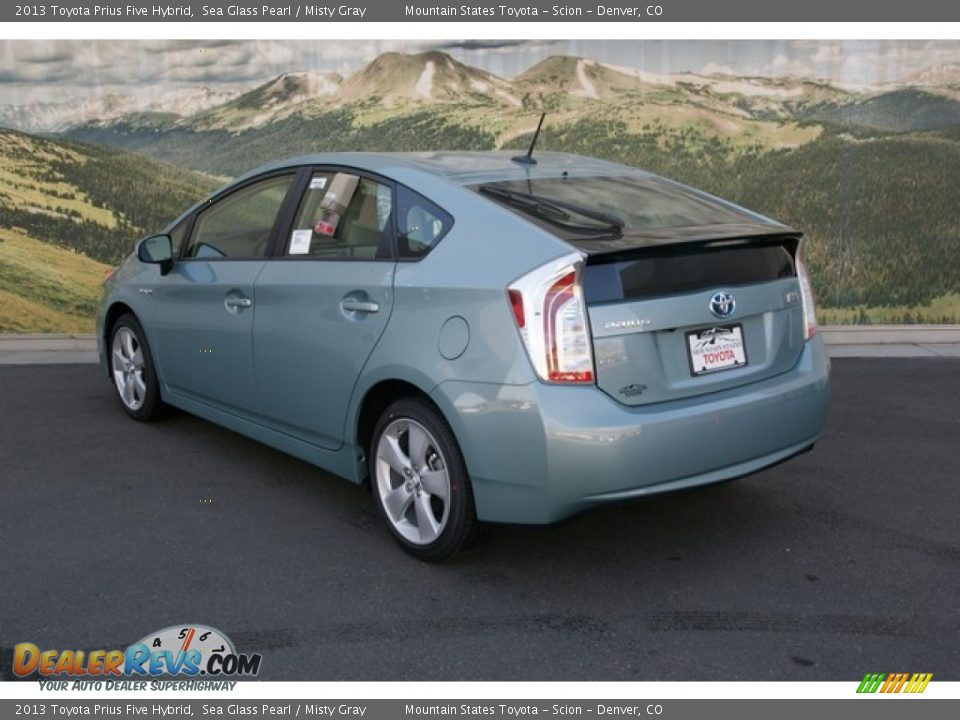 2013 Toyota Prius Five Hybrid Sea Glass Pearl / Misty Gray Photo #2