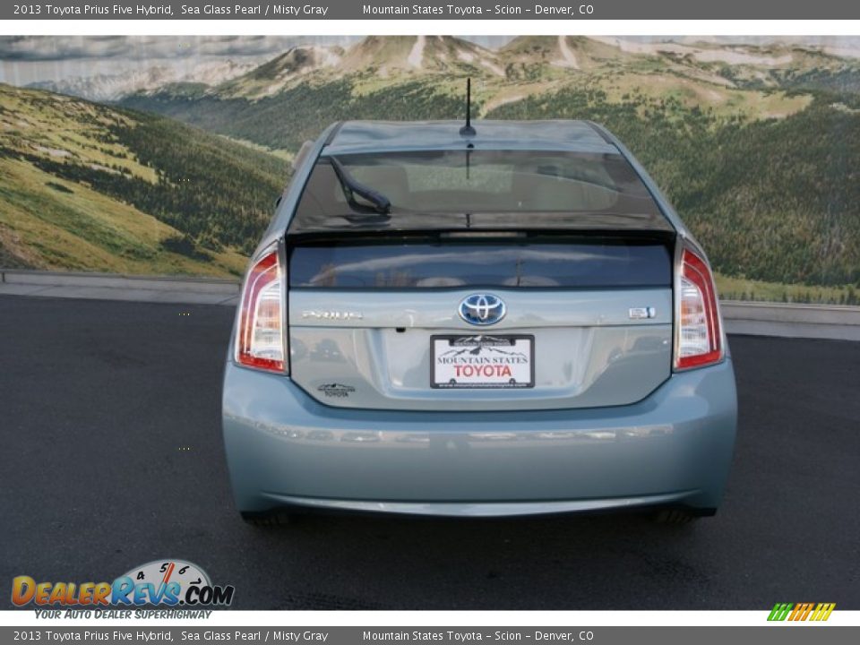 2013 Toyota Prius Five Hybrid Sea Glass Pearl / Misty Gray Photo #4