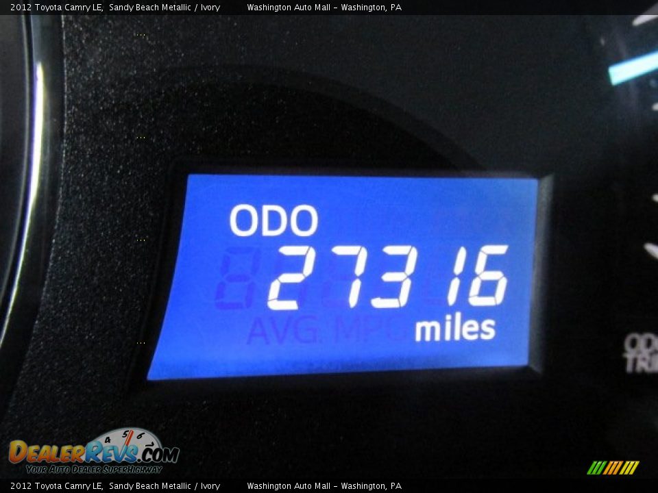 2012 Toyota Camry LE Sandy Beach Metallic / Ivory Photo #20