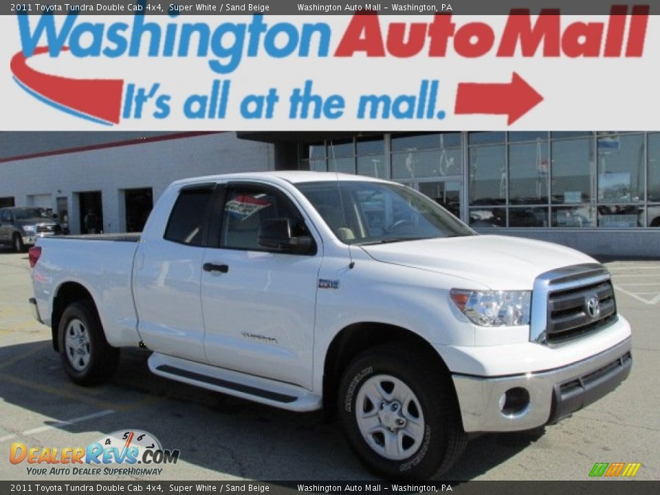 2011 Toyota Tundra Double Cab 4x4 Super White / Sand Beige Photo #1