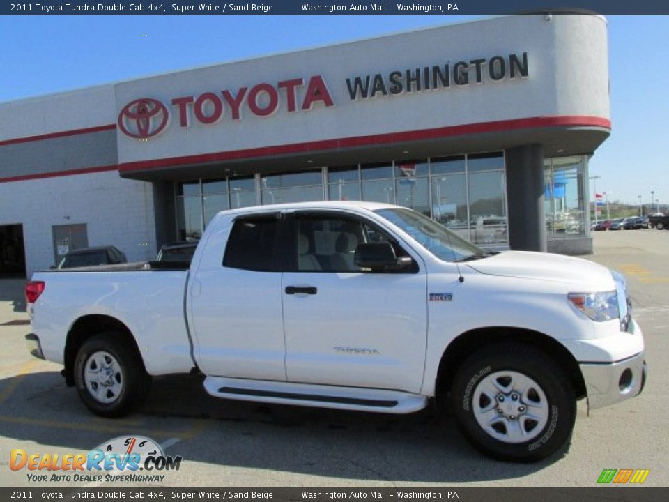 2011 Toyota Tundra Double Cab 4x4 Super White / Sand Beige Photo #2