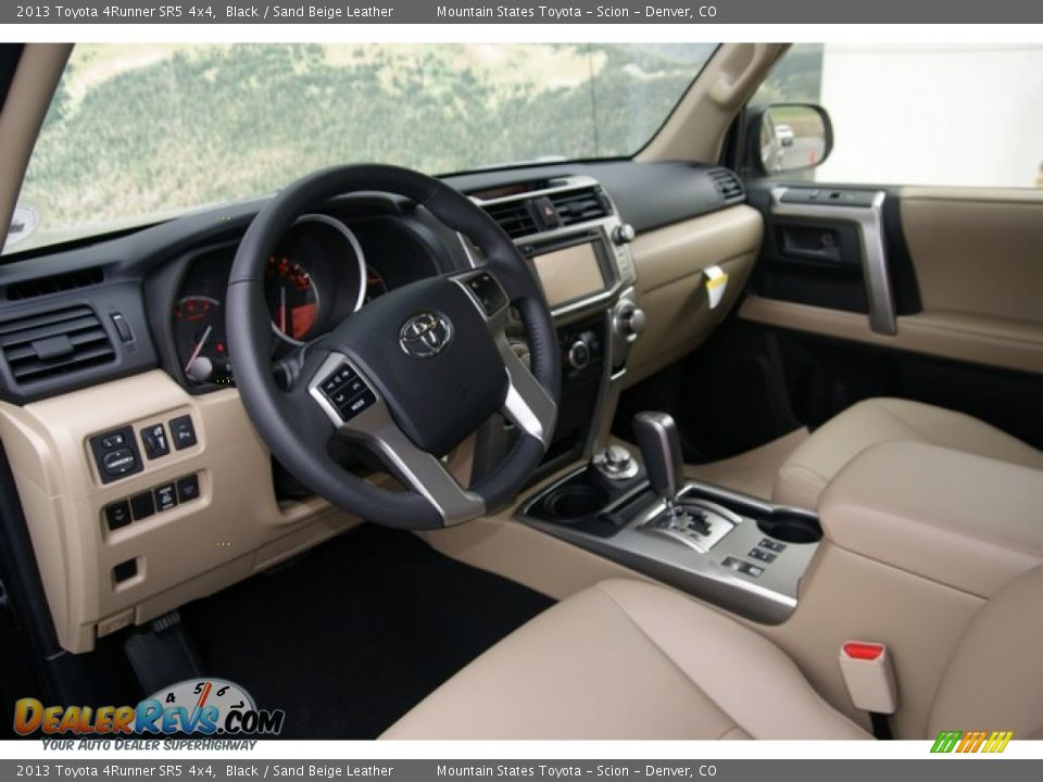 2013 Toyota 4Runner SR5 4x4 Black / Sand Beige Leather Photo #5