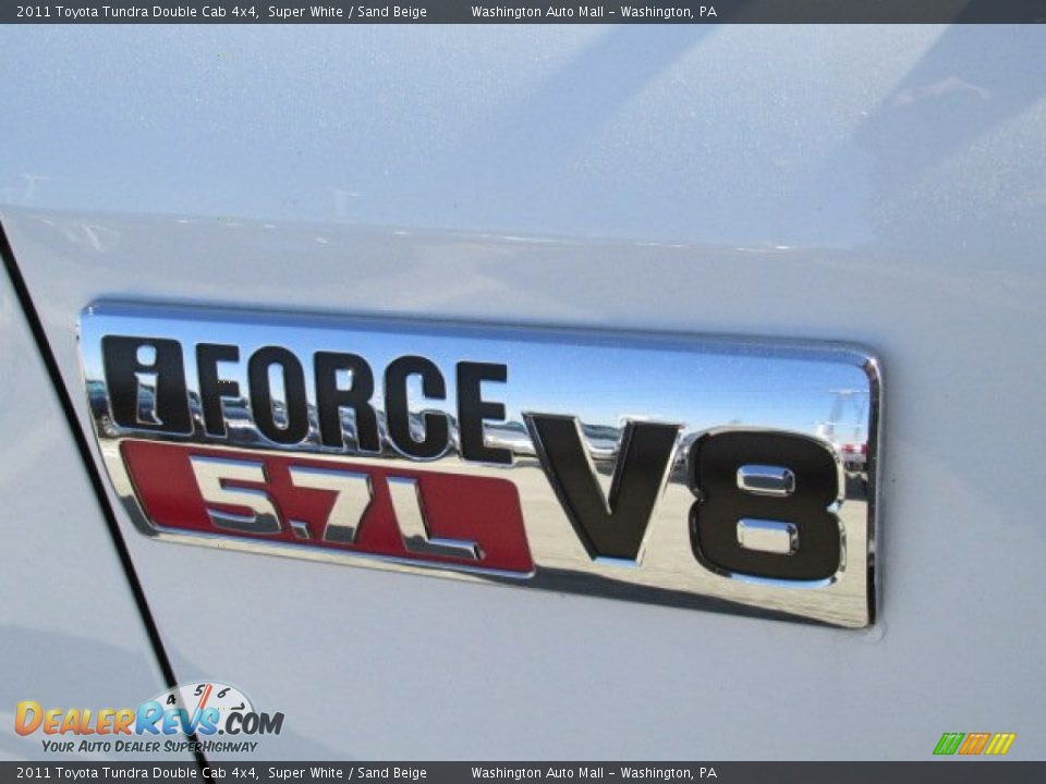 2011 Toyota Tundra Double Cab 4x4 Super White / Sand Beige Photo #4