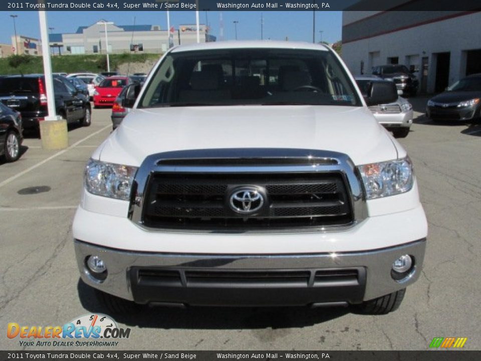 2011 Toyota Tundra Double Cab 4x4 Super White / Sand Beige Photo #5
