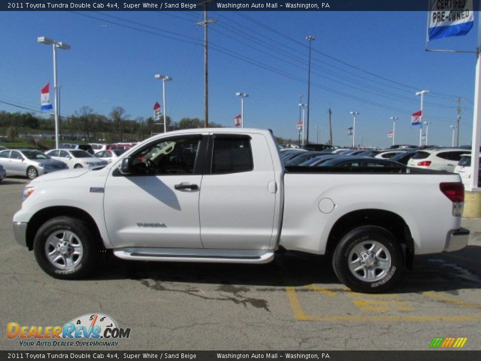 2011 Toyota Tundra Double Cab 4x4 Super White / Sand Beige Photo #7