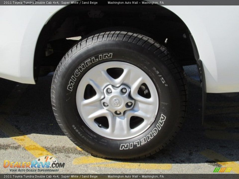 2011 Toyota Tundra Double Cab 4x4 Super White / Sand Beige Photo #8