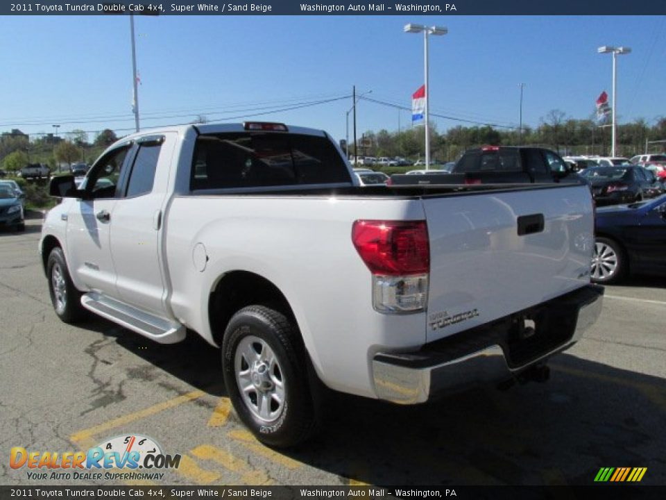 2011 Toyota Tundra Double Cab 4x4 Super White / Sand Beige Photo #9