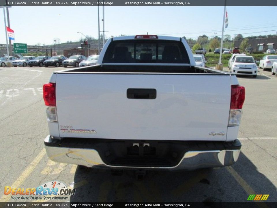 2011 Toyota Tundra Double Cab 4x4 Super White / Sand Beige Photo #10