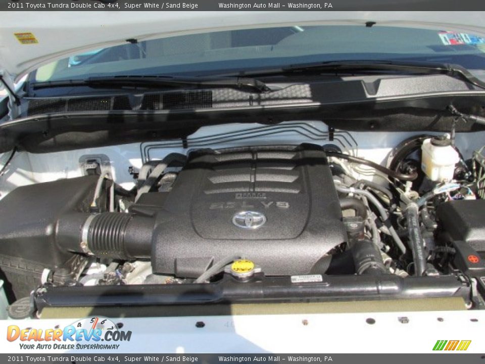 2011 Toyota Tundra Double Cab 4x4 Super White / Sand Beige Photo #12
