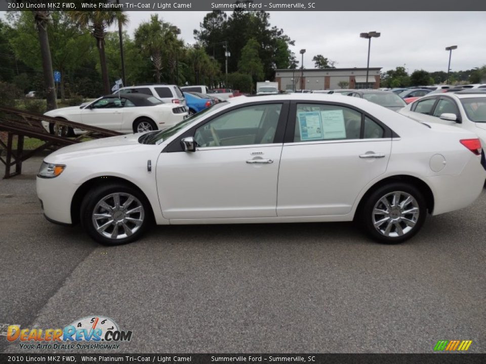 2010 Lincoln MKZ FWD White Platinum Tri-Coat / Light Camel Photo #2