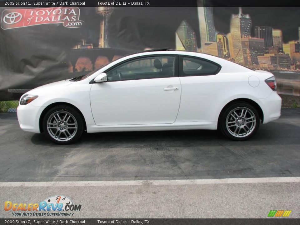 2009 Scion tC Super White / Dark Charcoal Photo #1