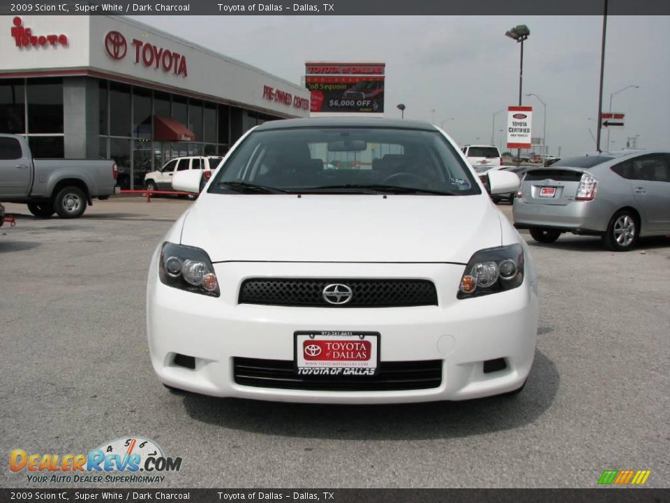 2009 Scion tC Super White / Dark Charcoal Photo #3