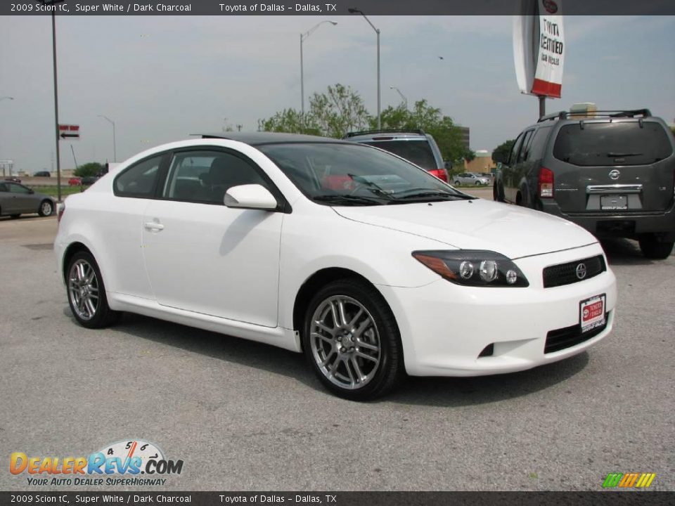 2009 Scion tC Super White / Dark Charcoal Photo #4