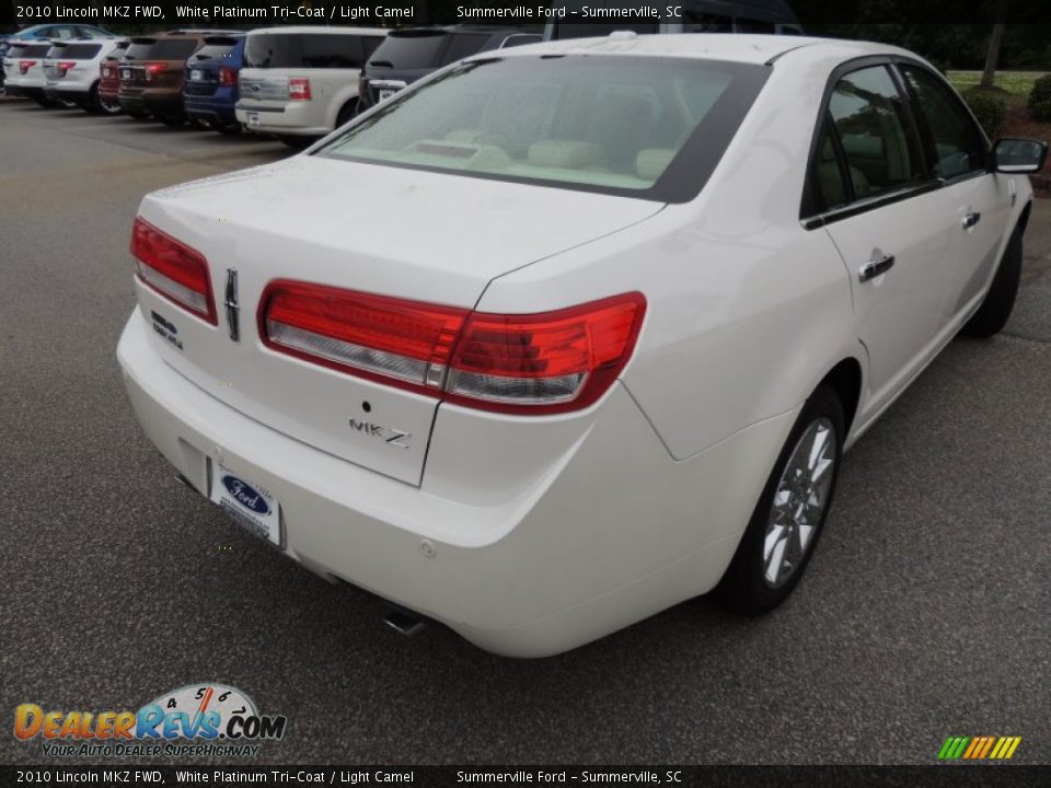 2010 Lincoln MKZ FWD White Platinum Tri-Coat / Light Camel Photo #15