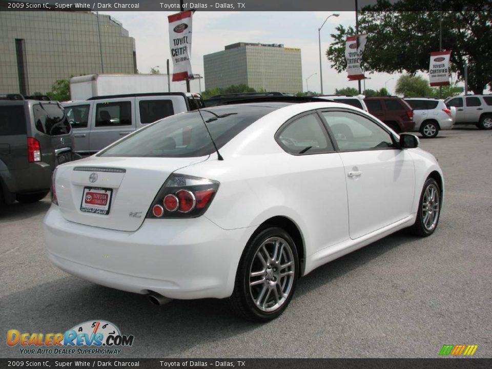 2009 Scion tC Super White / Dark Charcoal Photo #6