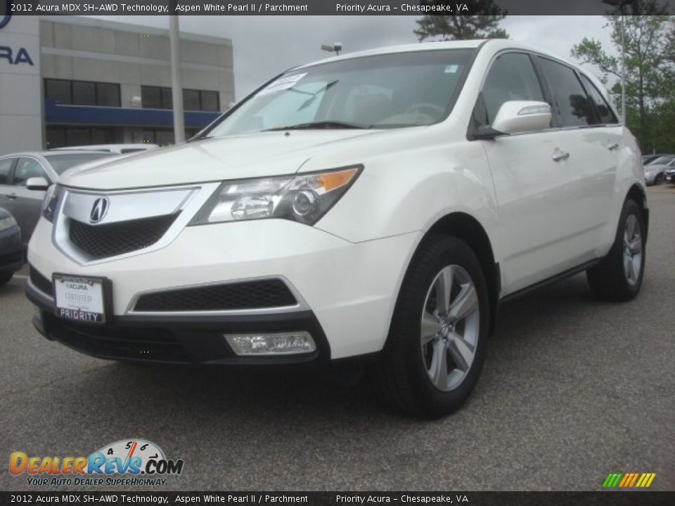 2012 Acura MDX SH-AWD Technology Aspen White Pearl II / Parchment Photo #1