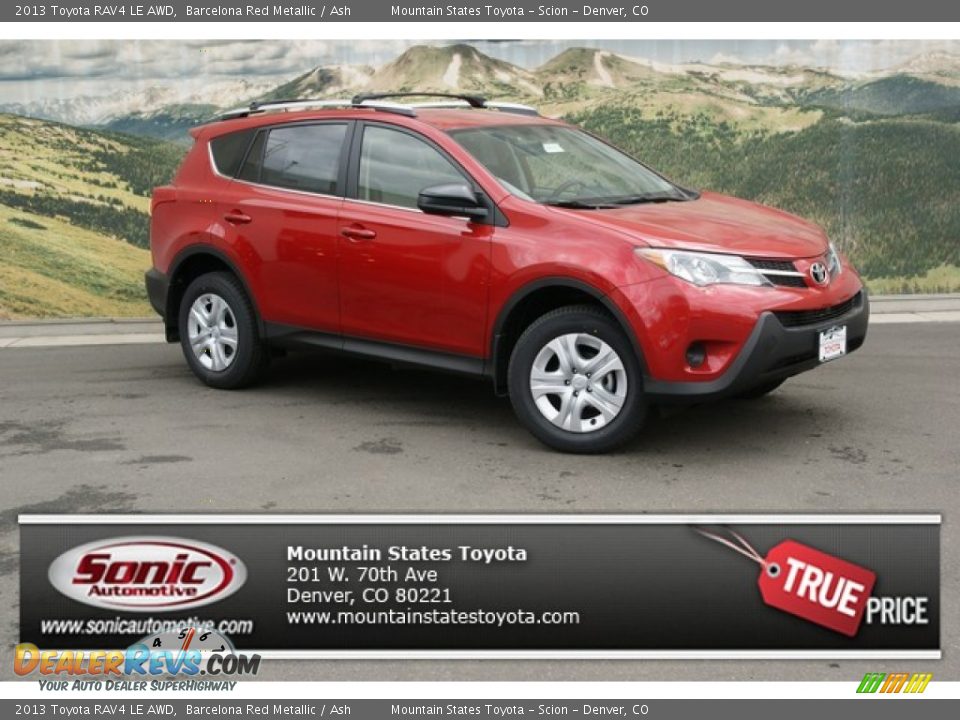 2013 Toyota RAV4 LE AWD Barcelona Red Metallic / Ash Photo #1