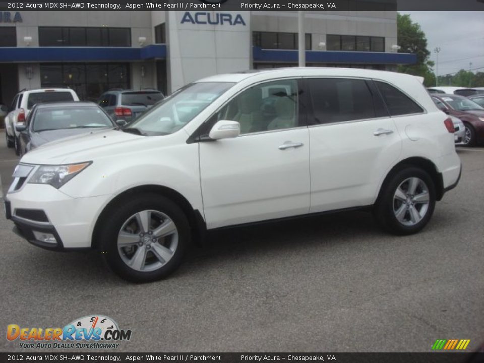 2012 Acura MDX SH-AWD Technology Aspen White Pearl II / Parchment Photo #3