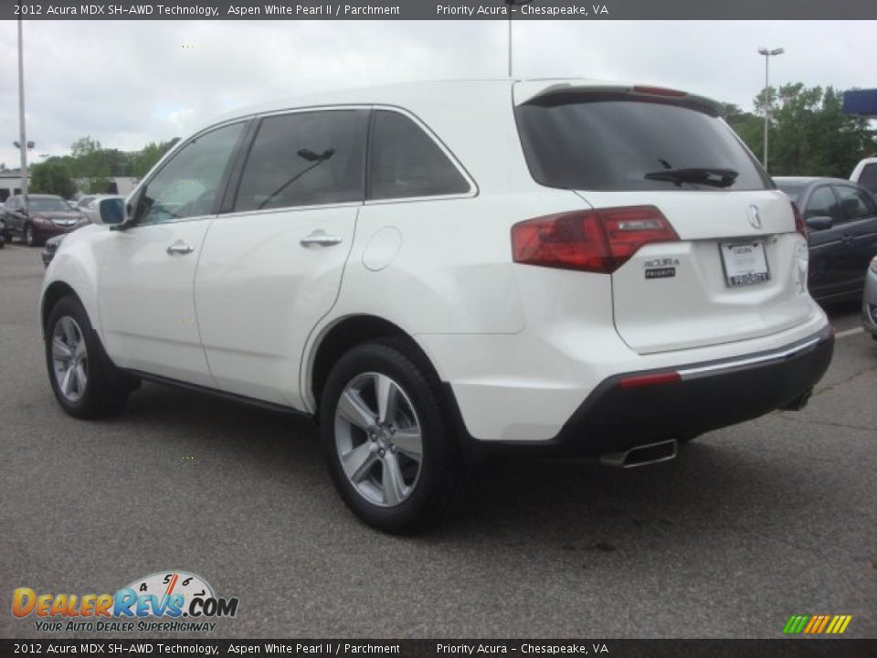 2012 Acura MDX SH-AWD Technology Aspen White Pearl II / Parchment Photo #4