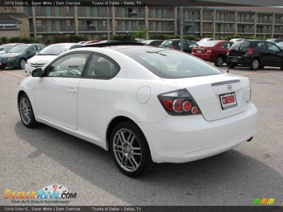2009 Scion tC Super White / Dark Charcoal Photo #8