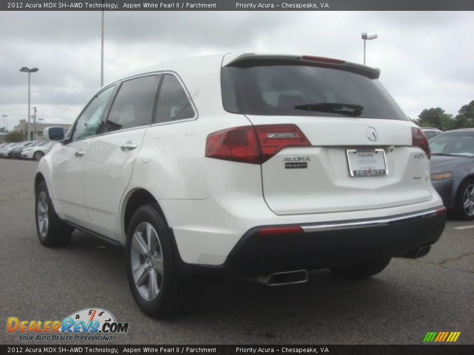 2012 Acura MDX SH-AWD Technology Aspen White Pearl II / Parchment Photo #5
