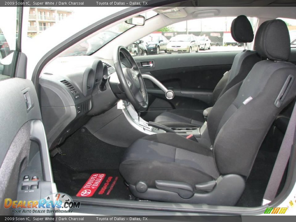 2009 Scion tC Super White / Dark Charcoal Photo #9