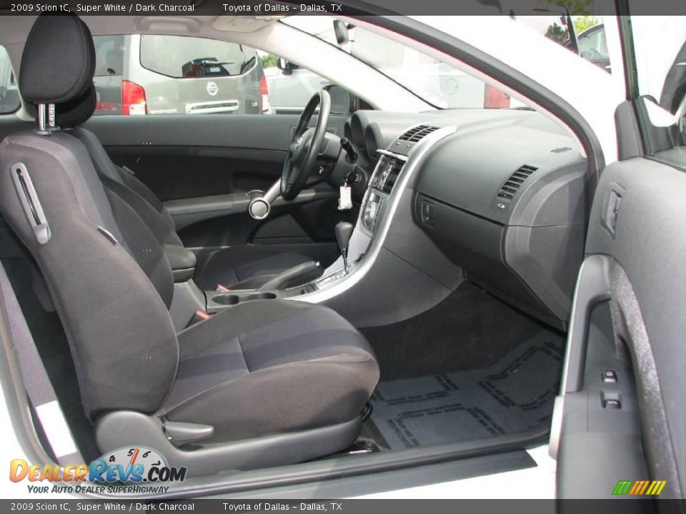 2009 Scion tC Super White / Dark Charcoal Photo #10