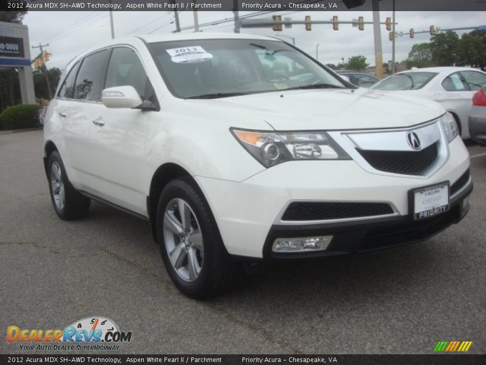 2012 Acura MDX SH-AWD Technology Aspen White Pearl II / Parchment Photo #9