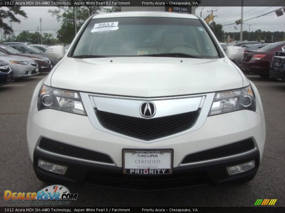 2012 Acura MDX SH-AWD Technology Aspen White Pearl II / Parchment Photo #10