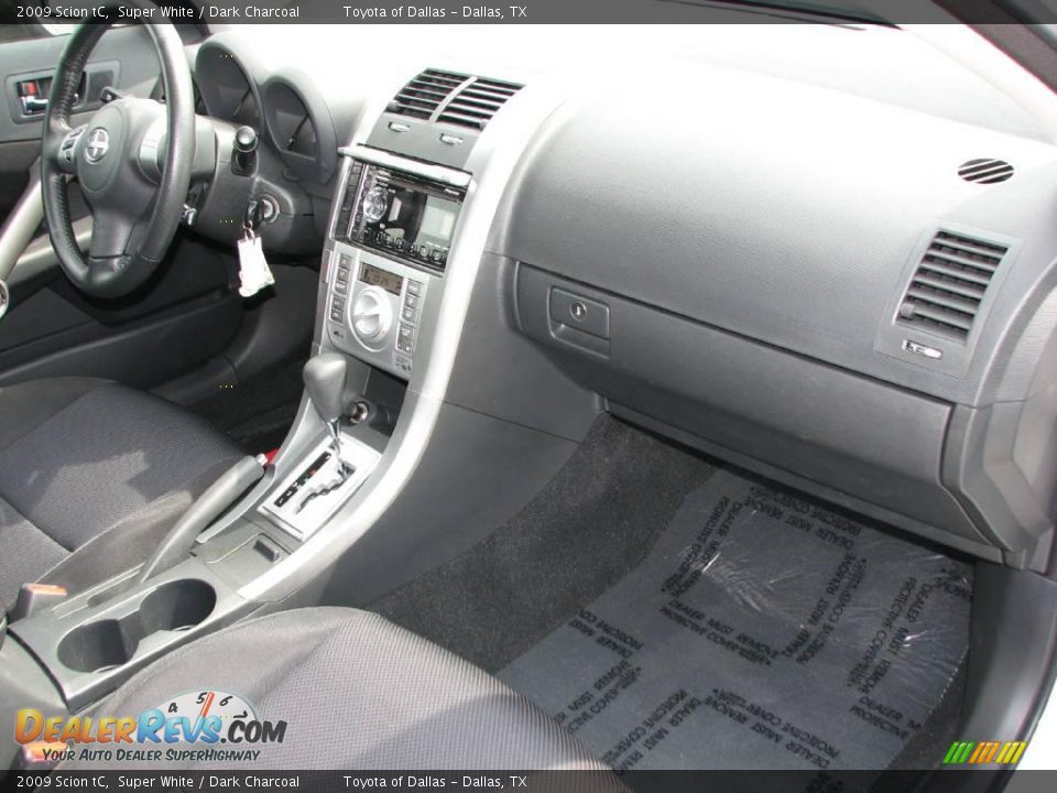 2009 Scion tC Super White / Dark Charcoal Photo #12