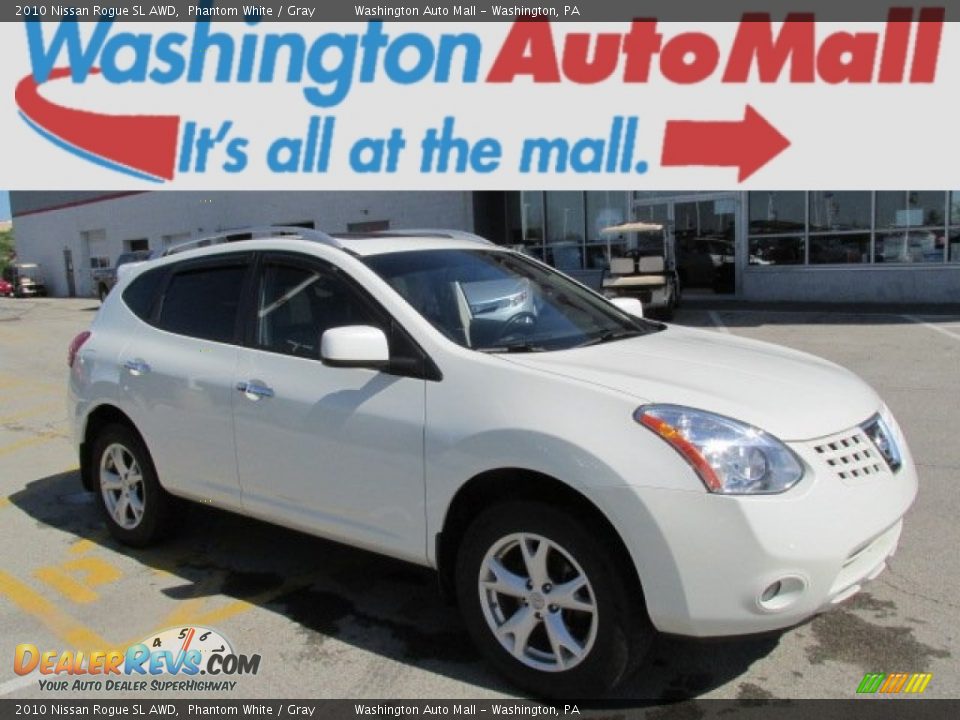 2010 Nissan Rogue SL AWD Phantom White / Gray Photo #1