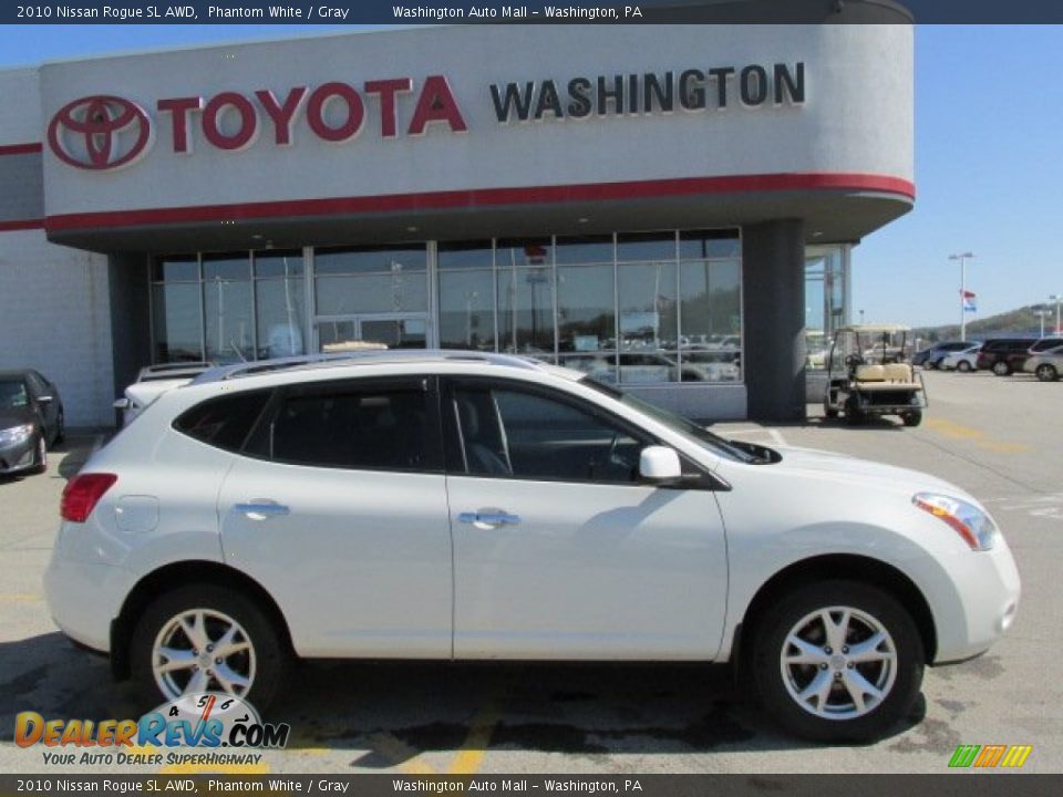 2010 Nissan Rogue SL AWD Phantom White / Gray Photo #2