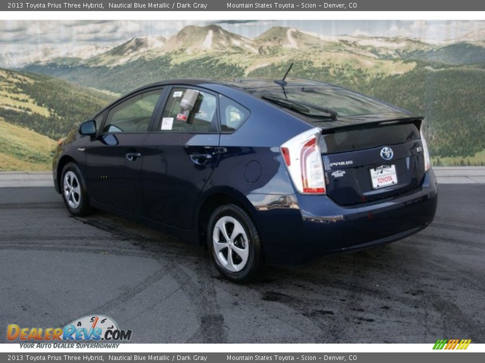 2013 Toyota Prius Three Hybrid Nautical Blue Metallic / Dark Gray Photo #2
