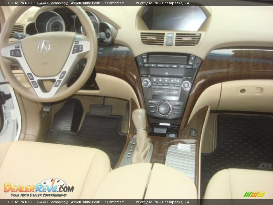 2012 Acura MDX SH-AWD Technology Aspen White Pearl II / Parchment Photo #16