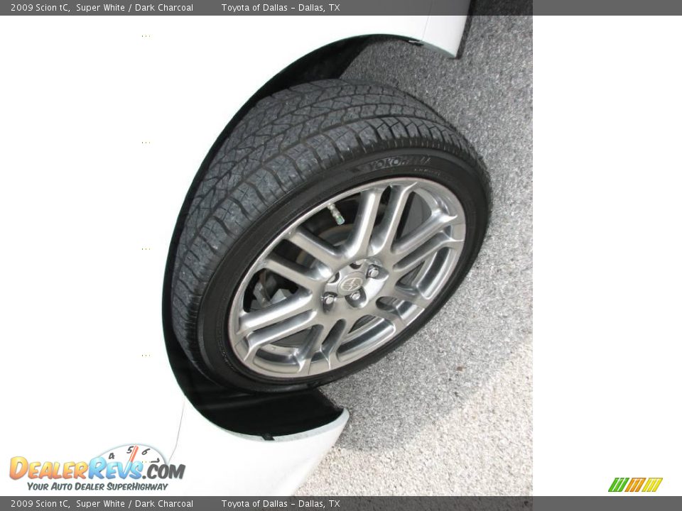 2009 Scion tC Super White / Dark Charcoal Photo #13