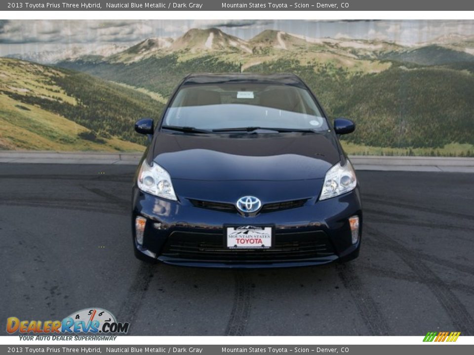 2013 Toyota Prius Three Hybrid Nautical Blue Metallic / Dark Gray Photo #3