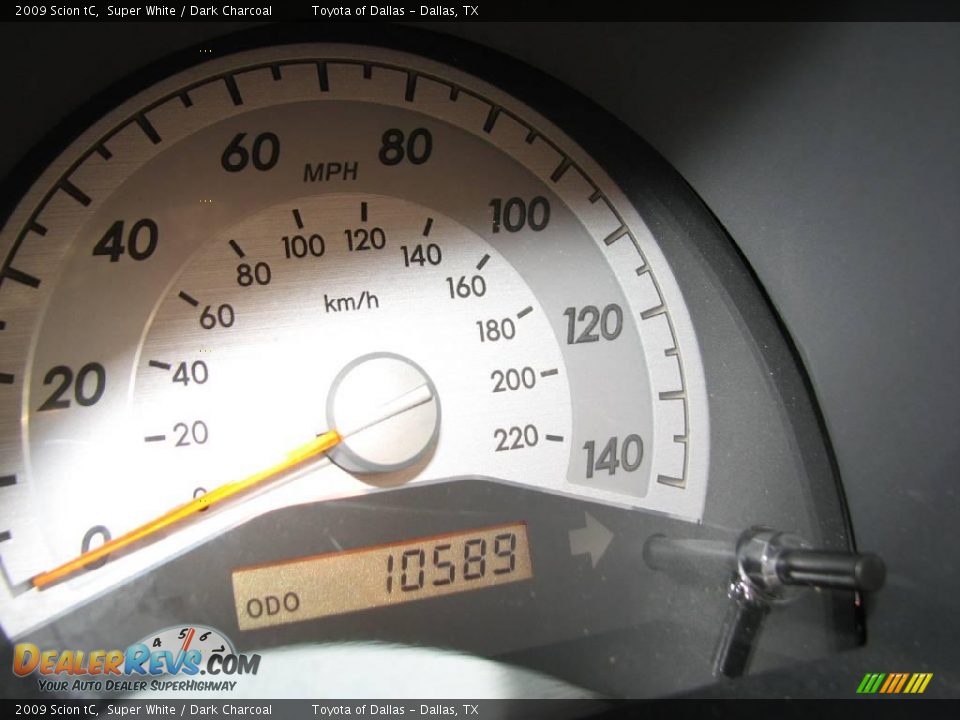 2009 Scion tC Super White / Dark Charcoal Photo #14