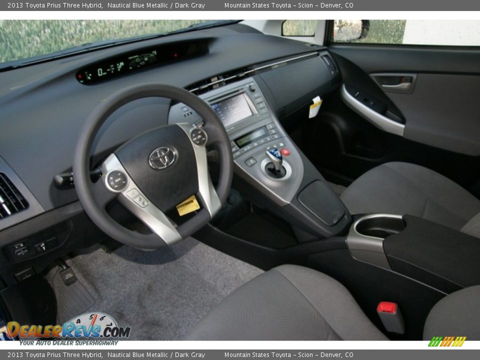 2013 Toyota Prius Three Hybrid Nautical Blue Metallic / Dark Gray Photo #5