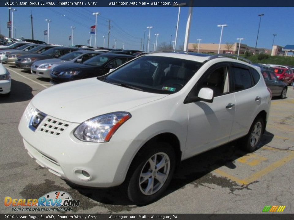 2010 Nissan Rogue SL AWD Phantom White / Gray Photo #6