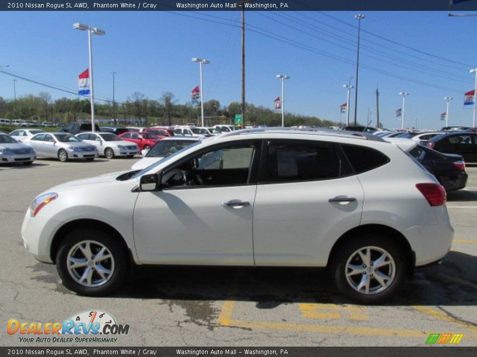 2010 Nissan Rogue SL AWD Phantom White / Gray Photo #7