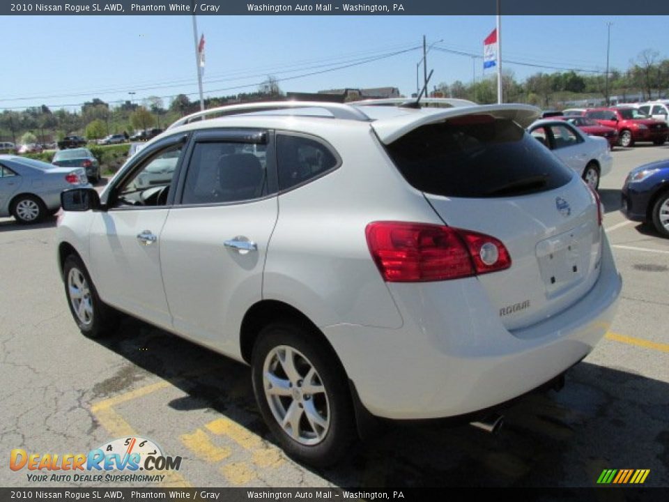 2010 Nissan Rogue SL AWD Phantom White / Gray Photo #8