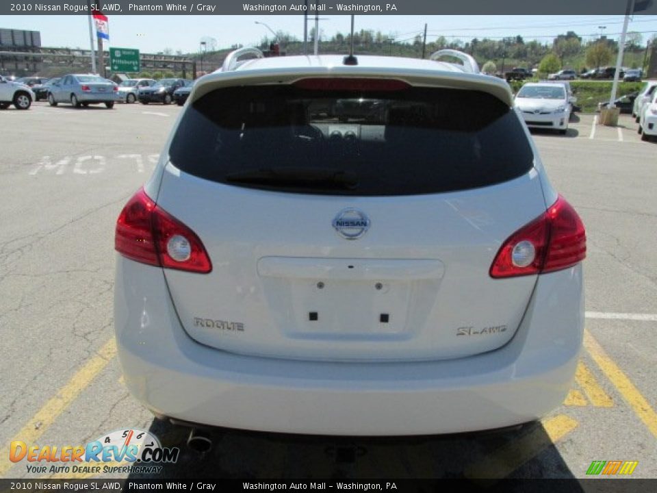 2010 Nissan Rogue SL AWD Phantom White / Gray Photo #9