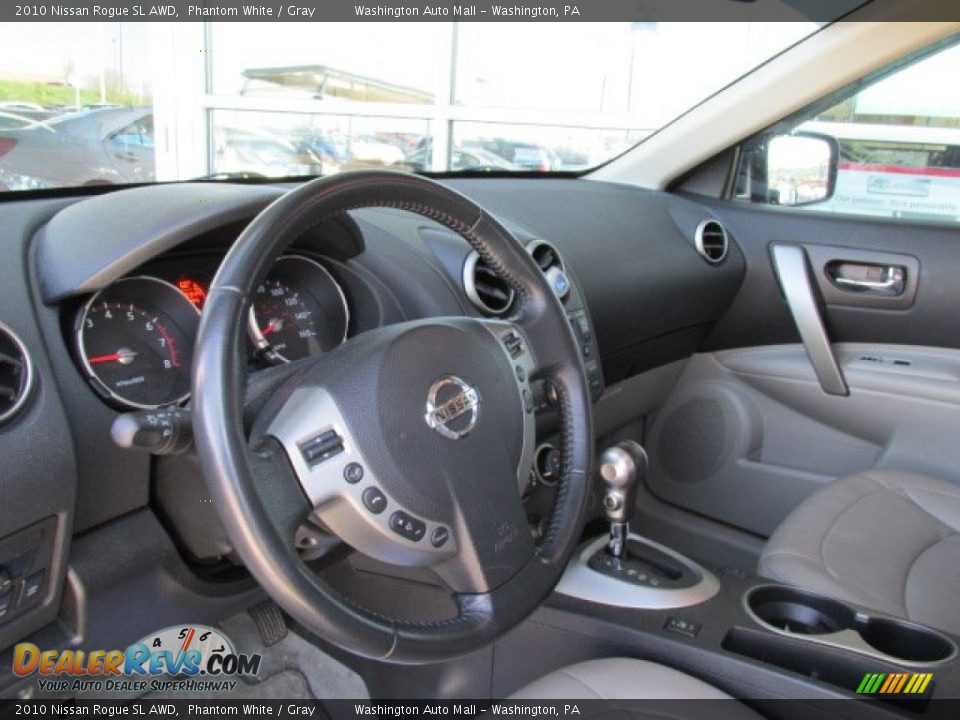 2010 Nissan Rogue SL AWD Phantom White / Gray Photo #10