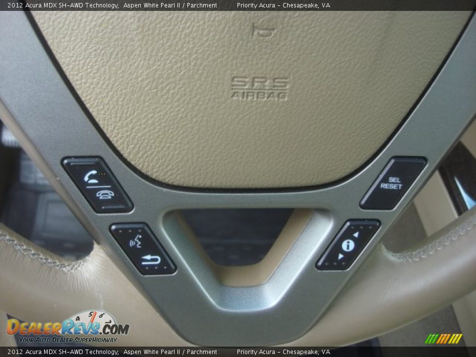 2012 Acura MDX SH-AWD Technology Aspen White Pearl II / Parchment Photo #27