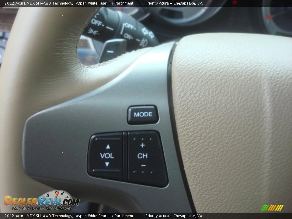 2012 Acura MDX SH-AWD Technology Aspen White Pearl II / Parchment Photo #28