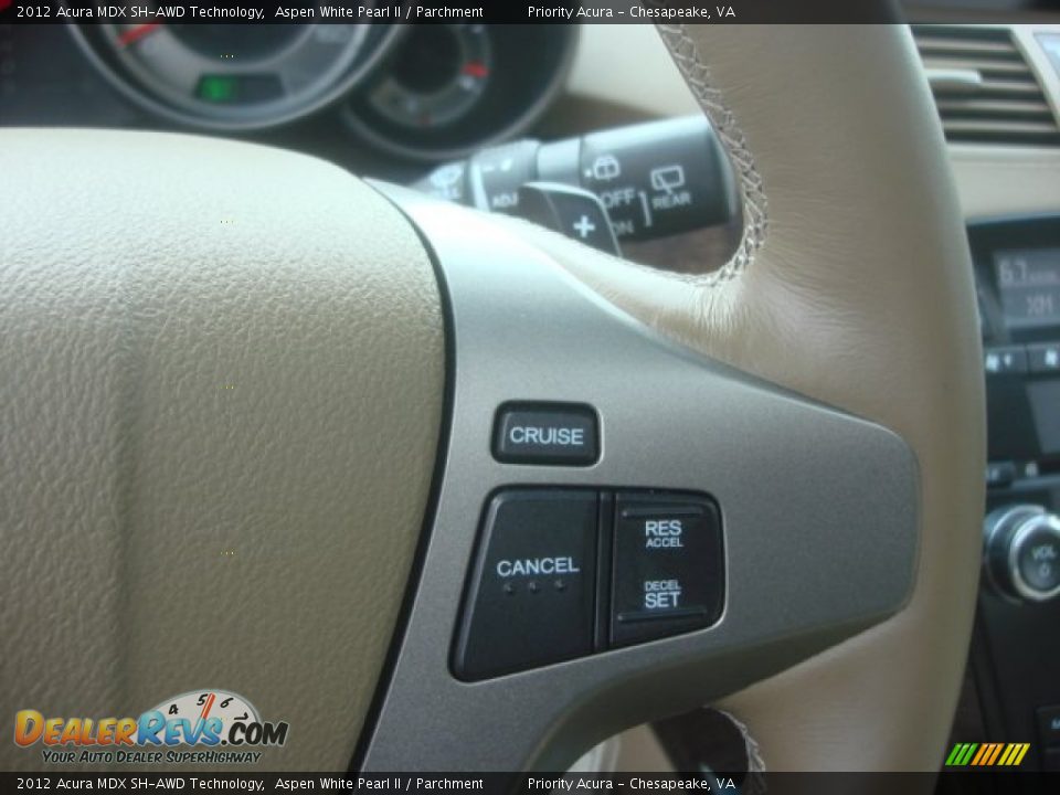 2012 Acura MDX SH-AWD Technology Aspen White Pearl II / Parchment Photo #29