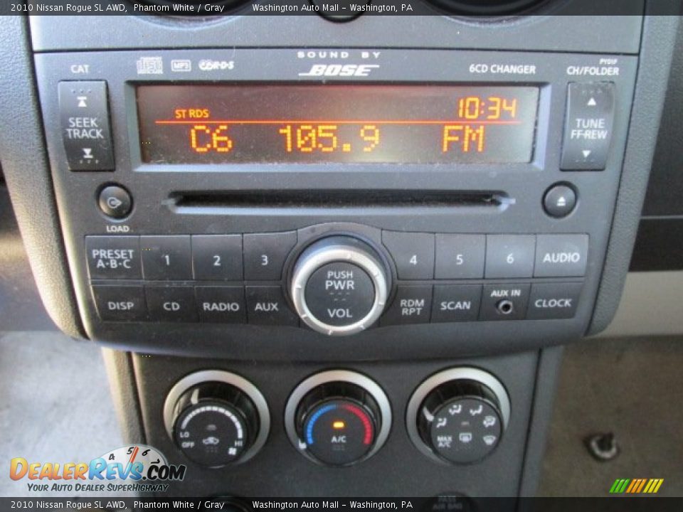 2010 Nissan Rogue SL AWD Phantom White / Gray Photo #15