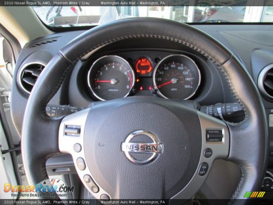 2010 Nissan Rogue SL AWD Phantom White / Gray Photo #16