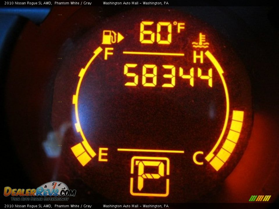 2010 Nissan Rogue SL AWD Phantom White / Gray Photo #20
