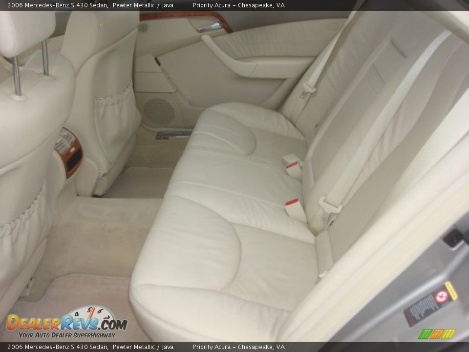 Rear Seat of 2006 Mercedes-Benz S 430 Sedan Photo #11